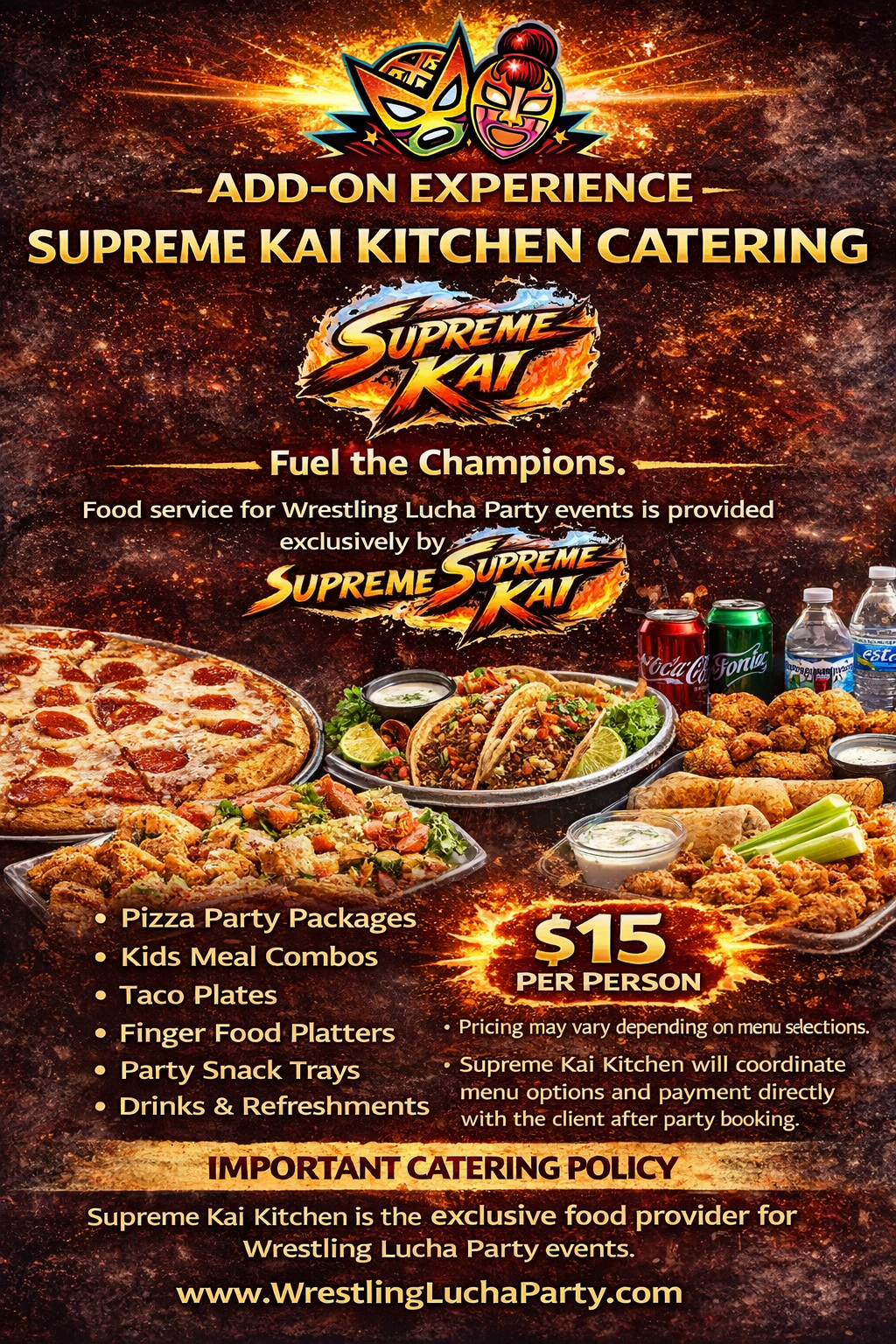 Wrestling Lucha Party - What's included in your $650 party experience